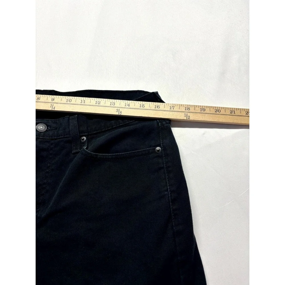 Levi's 513 Slim Fit Jeans Mens 34x30 Black Dark Wash Denim Mid Rise Straight Leg